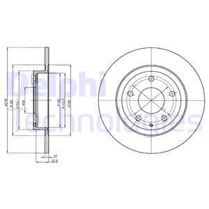 DELPHI Тормозной диск BG4534C