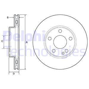 DELPHI Тормозной диск BG4554C