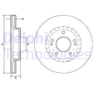 DELPHI Тормозной диск BG4565