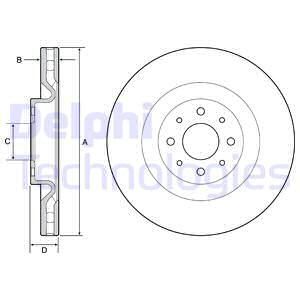 DELPHI Тормозной диск BG4566C