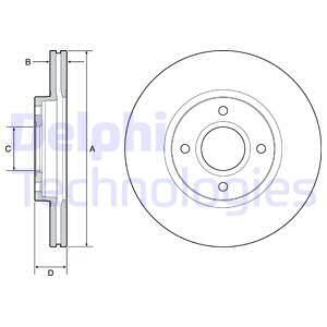 DELPHI Тормозной диск BG4569