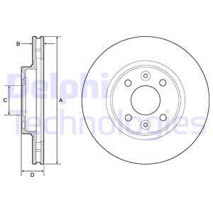 DELPHI Тормозной диск BG4570