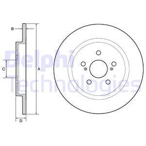 DELPHI Тормозной диск BG4650C