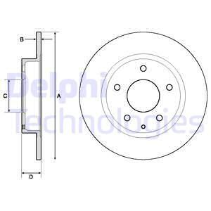 DELPHI Тормозной диск BG4707C