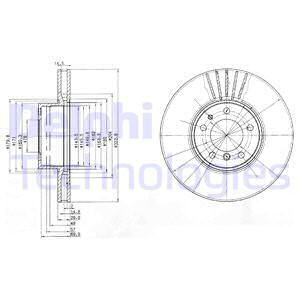 DELPHI Тормозной диск BG670