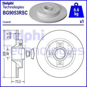 DELPHI stabdžių diskas BG9053RSC