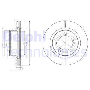 DELPHI Тормозной диск BG9067