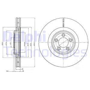 DELPHI Тормозной диск BG9071