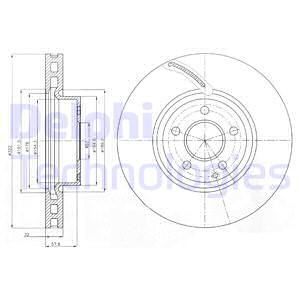 DELPHI Тормозной диск BG9075C