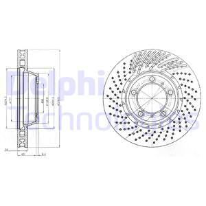 DELPHI Тормозной диск BG9095