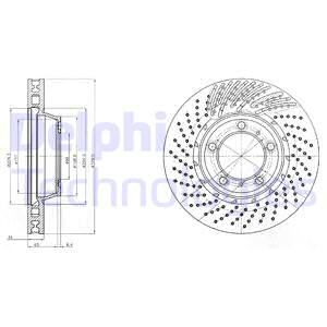 DELPHI Тормозной диск BG9095C