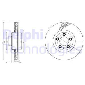 DELPHI Тормозной диск BG9100C