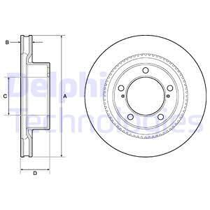 DELPHI Тормозной диск BG9131