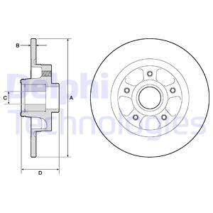 DELPHI Тормозной диск BG9132RSC