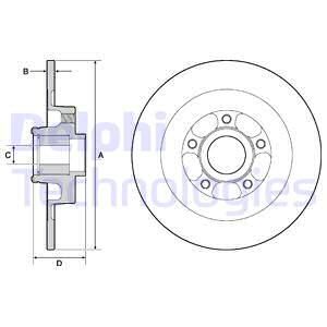 DELPHI Тормозной диск BG9138RS