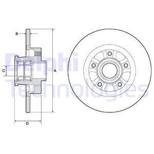 DELPHI Тормозной диск BG9190RSC