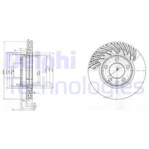 DELPHI Тормозной диск BG9773