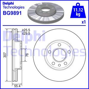 DELPHI stabdžių diskas BG9891