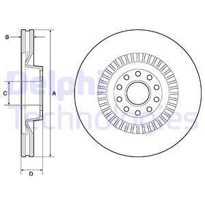 DELPHI Тормозной диск BG9957