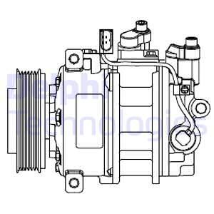 DELPHI Компрессор, кондиционер CS20546