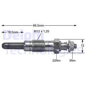 DELPHI Свеча накаливания HDS271