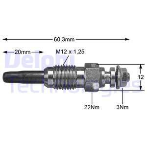 DELPHI Свеча накаливания HDS343