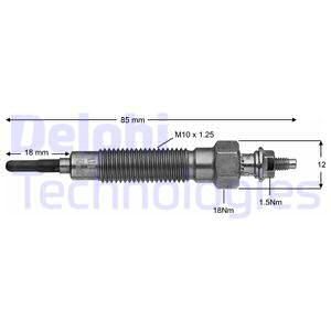 DELPHI Свеча накаливания HDS403
