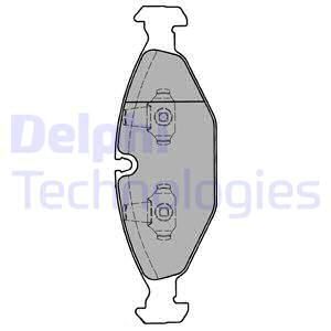 DELPHI Комплект тормозных колодок, дисковый тормоз LP1000