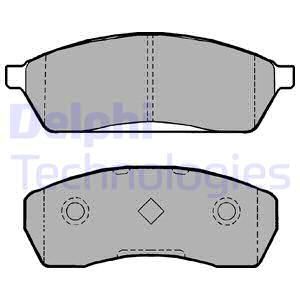 DELPHI Комплект тормозных колодок, дисковый тормоз LP1026