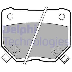 DELPHI Комплект тормозных колодок, дисковый тормоз LP1057
