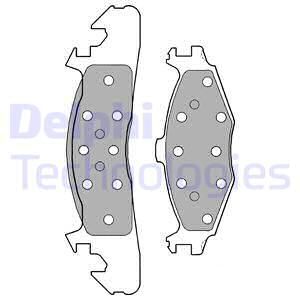 DELPHI Комплект тормозных колодок, дисковый тормоз LP1163