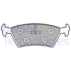 DELPHI Комплект тормозных колодок, дисковый тормоз LP1165