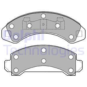 DELPHI Комплект тормозных колодок, дисковый тормоз LP1173