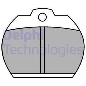 DELPHI Комплект тормозных колодок, дисковый тормоз LP119