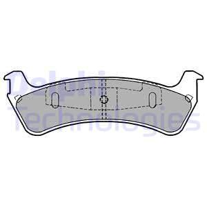 DELPHI Комплект тормозных колодок, дисковый тормоз LP1283