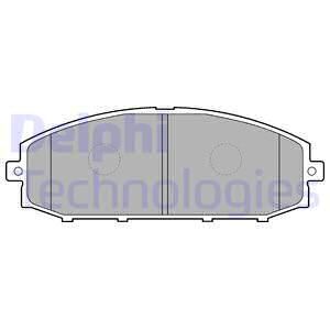 DELPHI Комплект тормозных колодок, дисковый тормоз LP1305