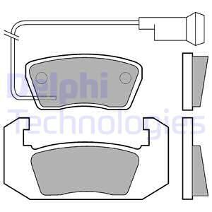DELPHI Комплект тормозных колодок, дисковый тормоз LP143
