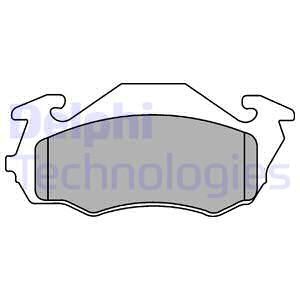 DELPHI Комплект тормозных колодок, дисковый тормоз LP1431