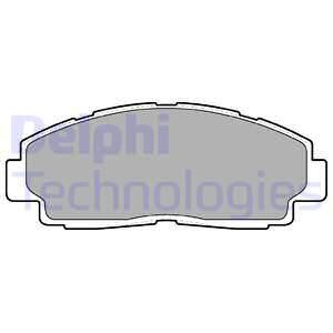 DELPHI Комплект тормозных колодок, дисковый тормоз LP1432
