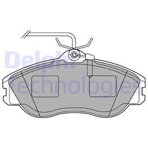 DELPHI Комплект тормозных колодок, дисковый тормоз LP1454