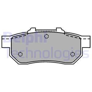 DELPHI Комплект тормозных колодок, дисковый тормоз LP1456