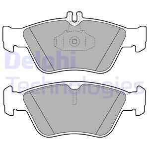 DELPHI Комплект тормозных колодок, дисковый тормоз LP1588
