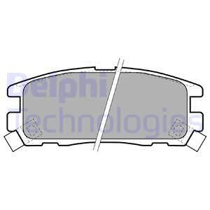 DELPHI Комплект тормозных колодок, дисковый тормоз LP1622