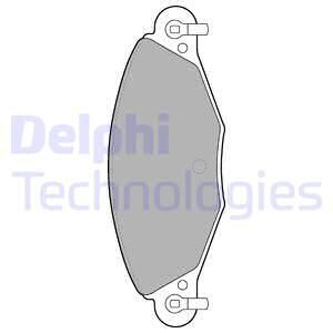 DELPHI Комплект тормозных колодок, дисковый тормоз LP1655