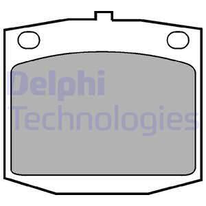 DELPHI Комплект тормозных колодок, дисковый тормоз LP166