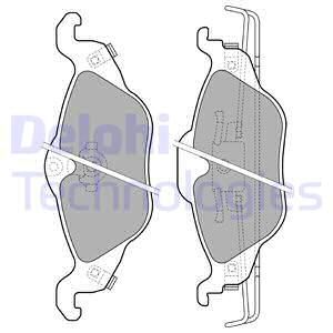 DELPHI Комплект тормозных колодок, дисковый тормоз LP1673