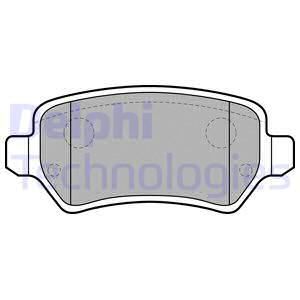 DELPHI Комплект тормозных колодок, дисковый тормоз LP1681