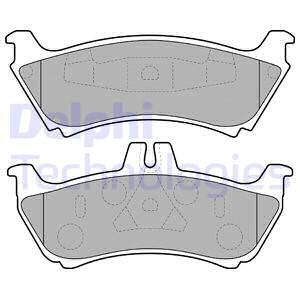 DELPHI Комплект тормозных колодок, дисковый тормоз LP1692