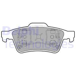 DELPHI Комплект тормозных колодок, дисковый тормоз LP1726