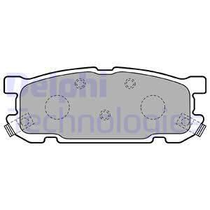 DELPHI Комплект тормозных колодок, дисковый тормоз LP1762